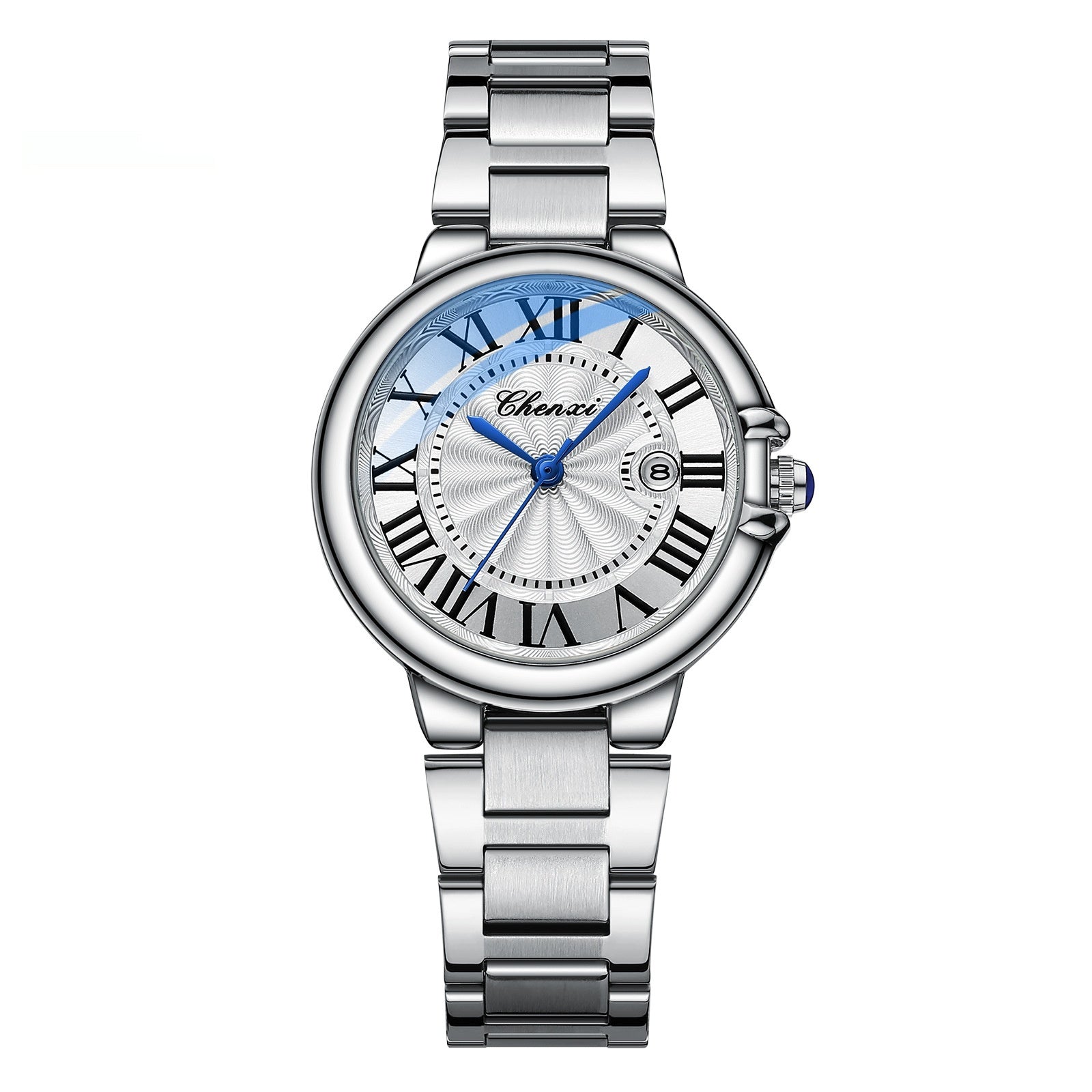 Royal Roman Couple Timepieces Classic Calendar Dial with Waterproof Steel Belt