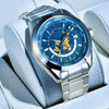 Men's Swiss Design Mechanical GMT Dual Time Zone Luminous Watrproof Watch