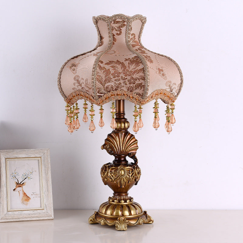 European-style Bedroom Light Luxury Living Room RETRO Study Table Lamp