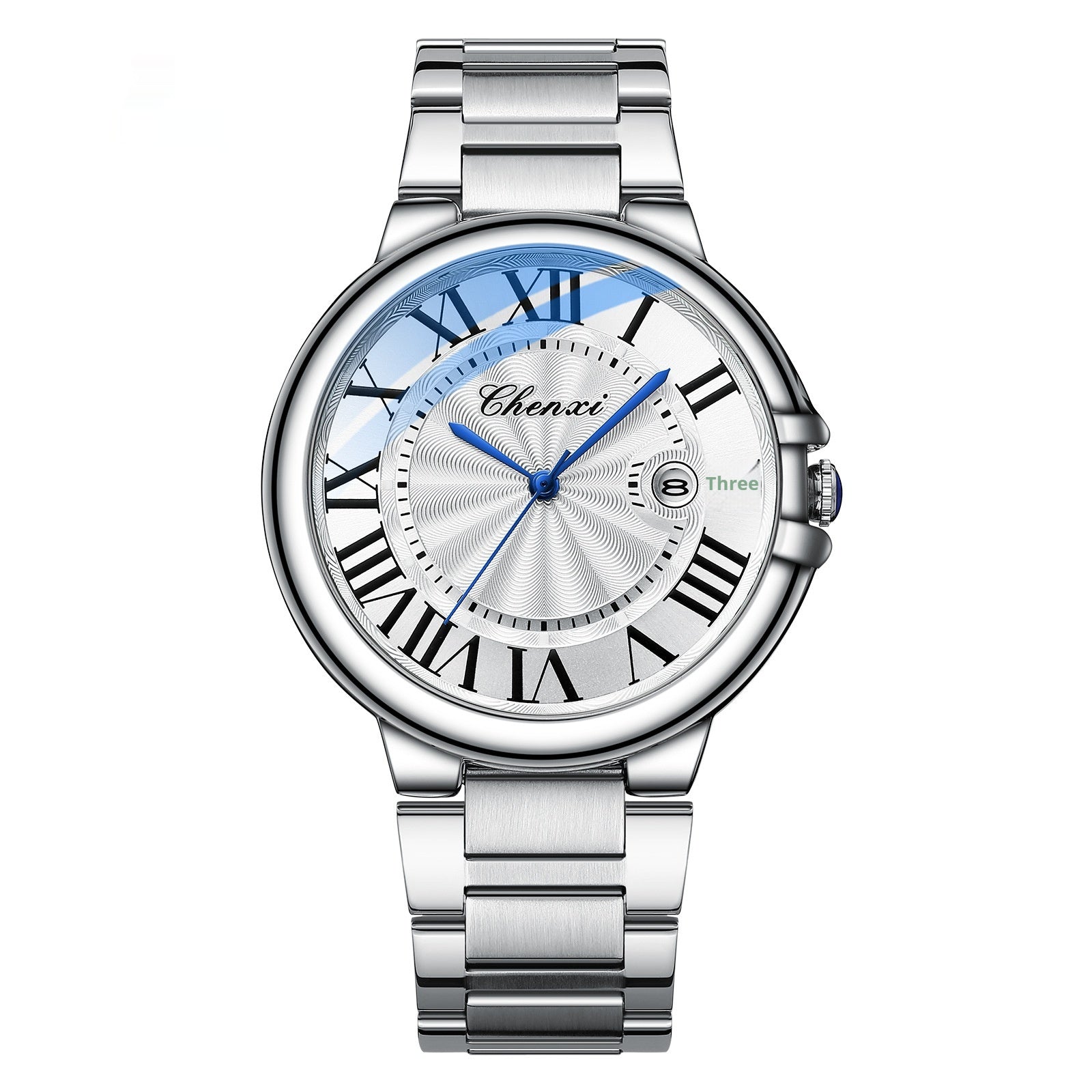 Royal Roman Couple Timepieces Classic Calendar Dial with Waterproof Steel Belt luxury watch with Roman numerals