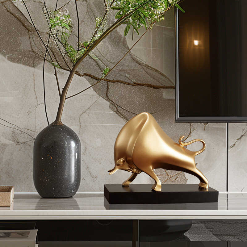 Light Luxury Cow Ornaments Home Ornament TV Cabinet Hallway Office
